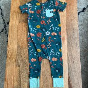 RAGS Henley Short Sleeve Romper 3/4